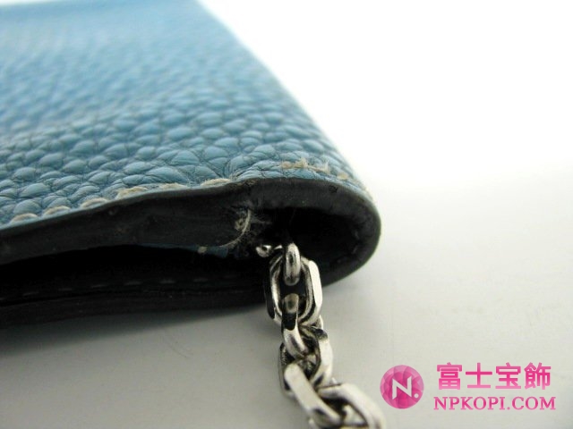 エルメスドゴンカードケースブルージーン（金具：シルバー）HERMES328027